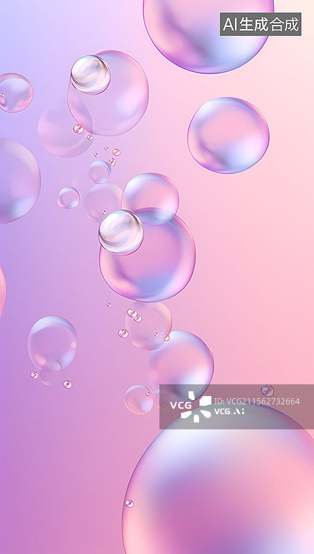 【AI数字艺术】梦幻泡泡背景图图片素材