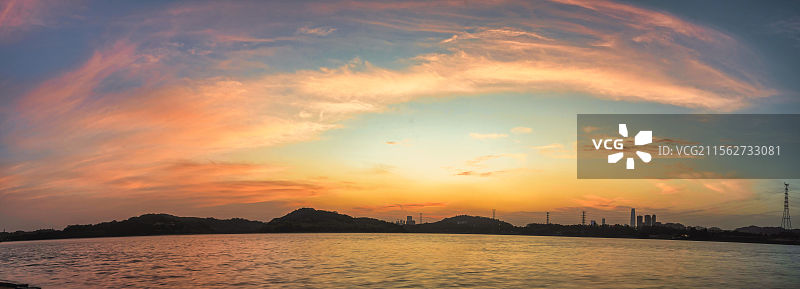 同沙晚霞图片素材