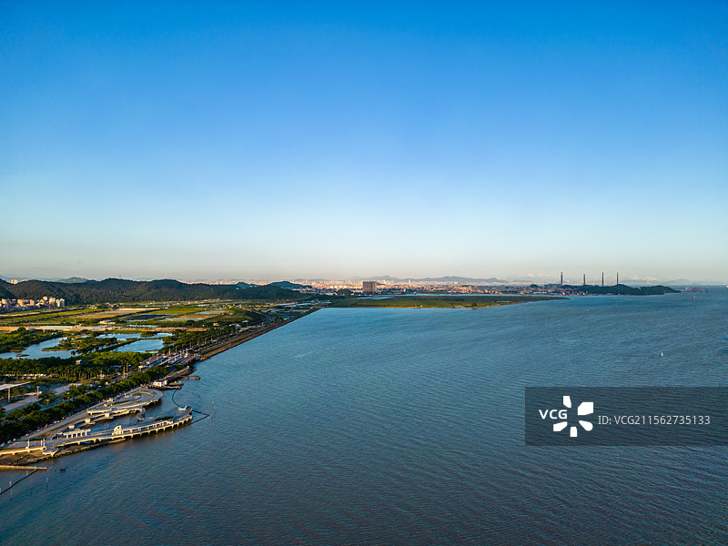 虎门威远炮台景区航拍图片素材