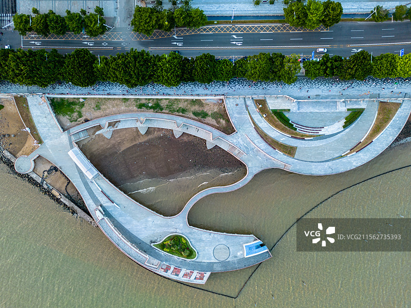 虎门威远炮台外俯拍图片素材