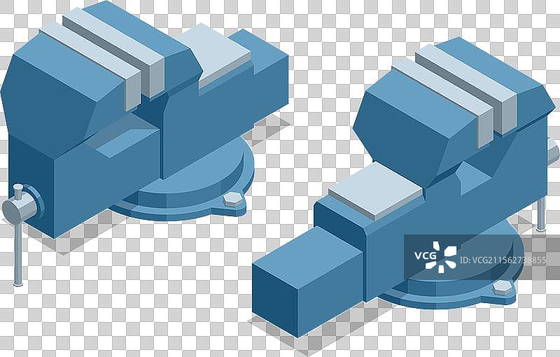 等轴测机床台钳铣床台钳图片素材