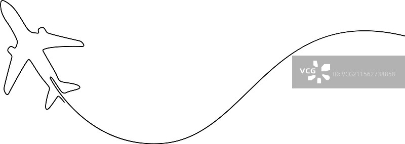 飞机的造型与飞行轨迹图片素材