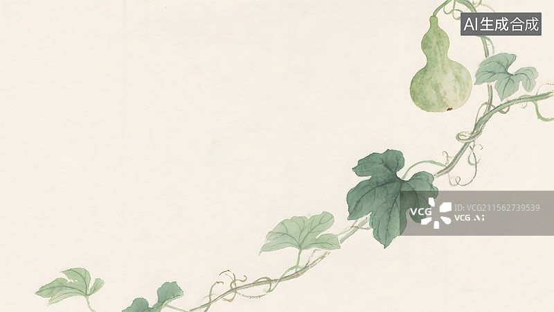 【AI数字艺术】水墨画葫芦常规图片素材