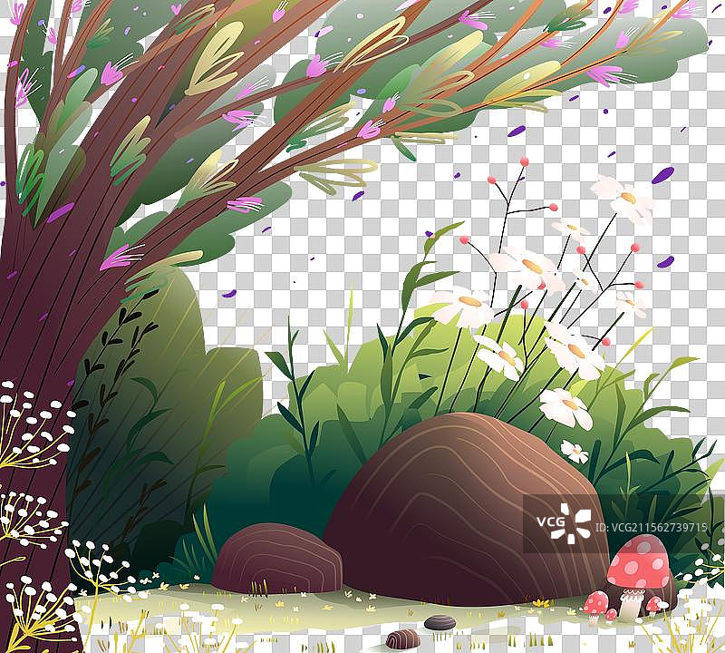 童话般的森林自然风景图片素材