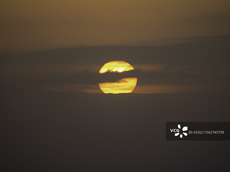 绵阳仙海风景区日落时分图片素材