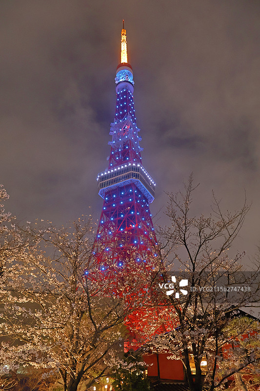 东京铁塔的非典型颜色图片素材