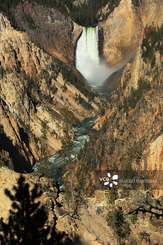 黄石瀑布图片素材