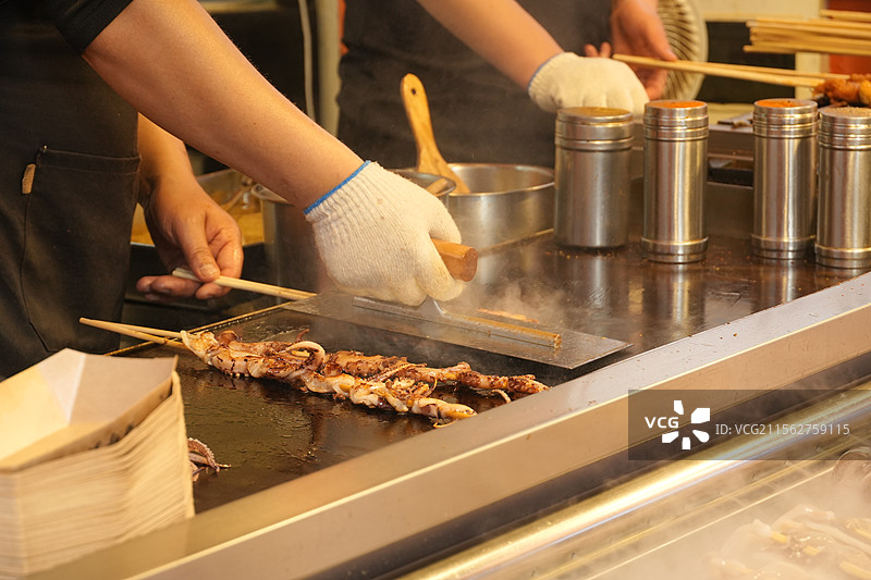 济南芙蓉街 铁板鱿鱼图片素材