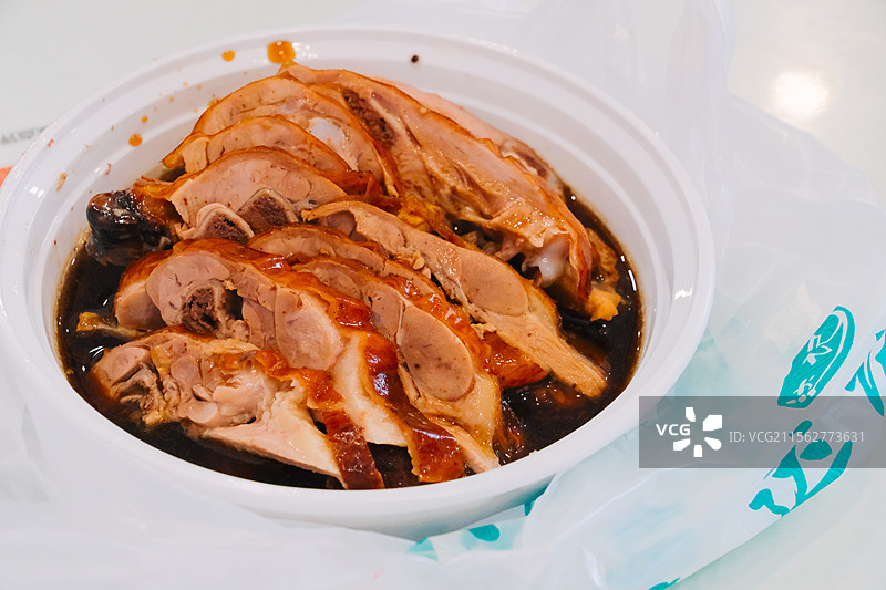 南京美食南京烤鸭静物素材高视角图片素材