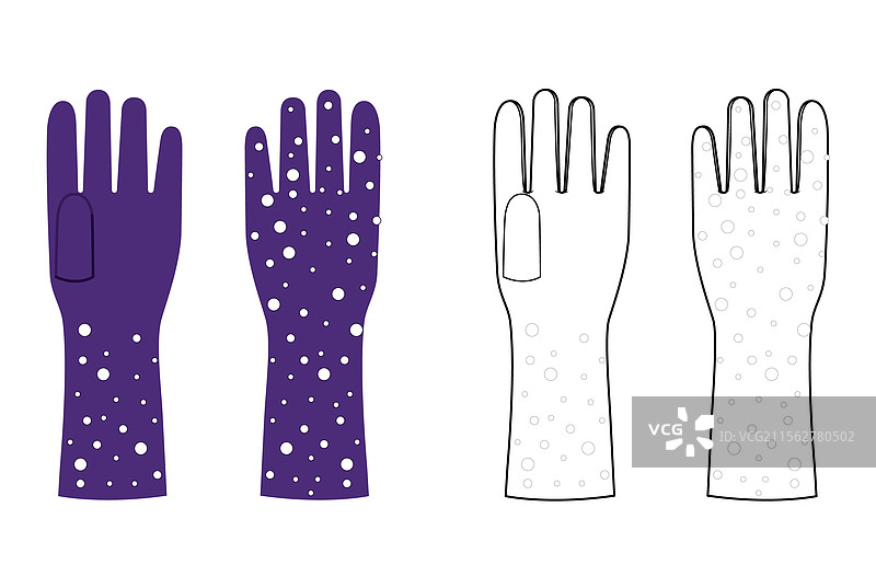 紫色三分之三长度的珍珠手套图片素材