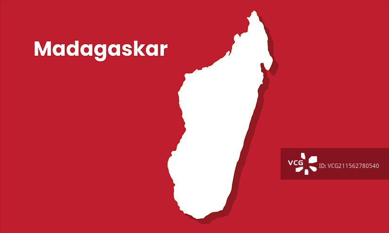 马达加斯加的轮廓地图图片素材