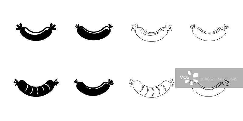 热狗图标集图片素材