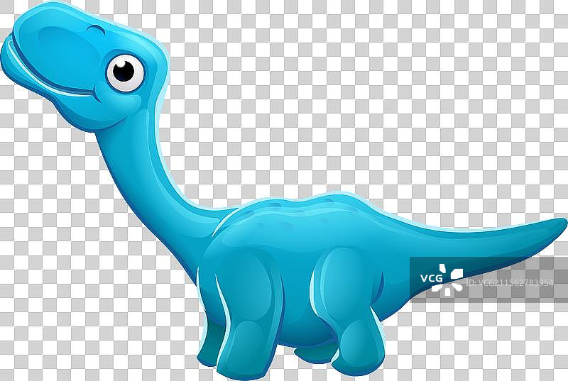 可爱的阿帕托龙卡通恐龙图片素材