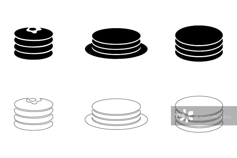 煎饼图标集图片素材