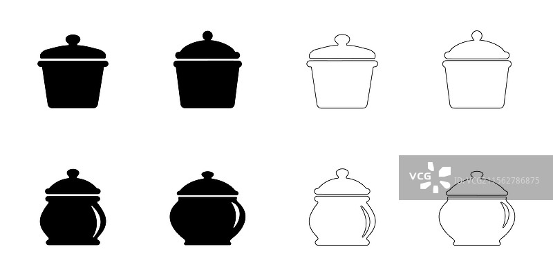 糖罐图标集图片素材