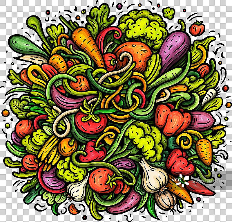 蔬菜卡通涂鸦图片素材