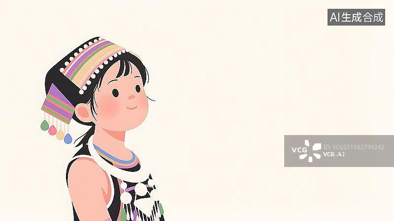 【AI数字艺术】2D卡通居左图片素材