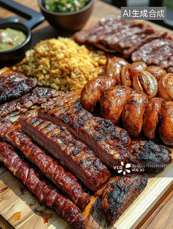 【AI数字艺术】烧烤肉品拼盘图片素材
