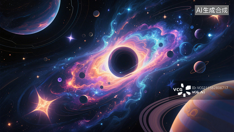【AI数字艺术】星际幻境图片素材