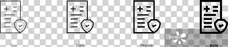 疾病预防图标，细线条，常规和图片素材
