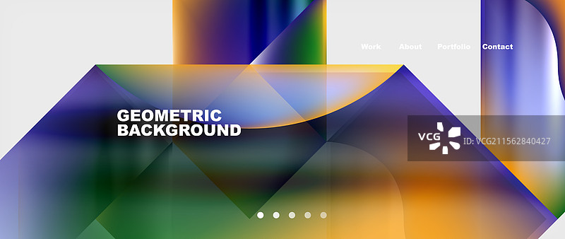 色彩丰富的渐变与抽象几何形状图片素材