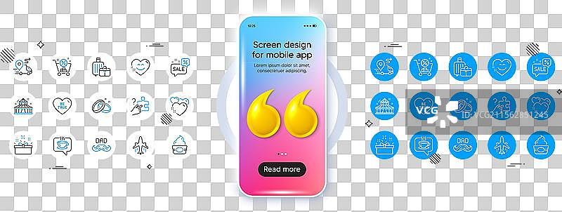 购物车搜索拼图与真实线条图片素材