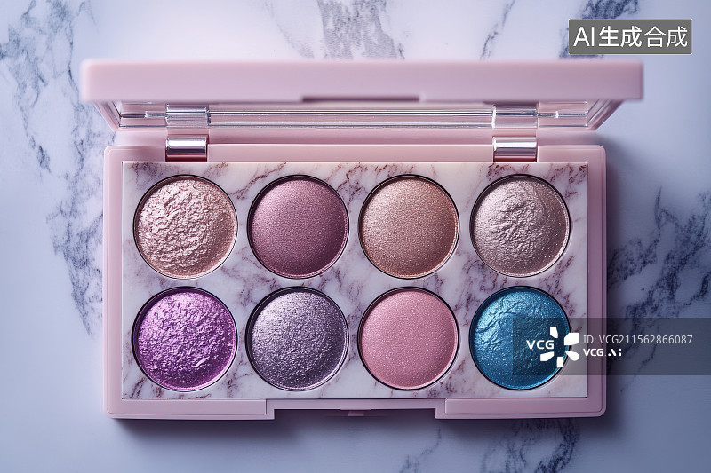【AI数字艺术】多色眼影盘图片素材