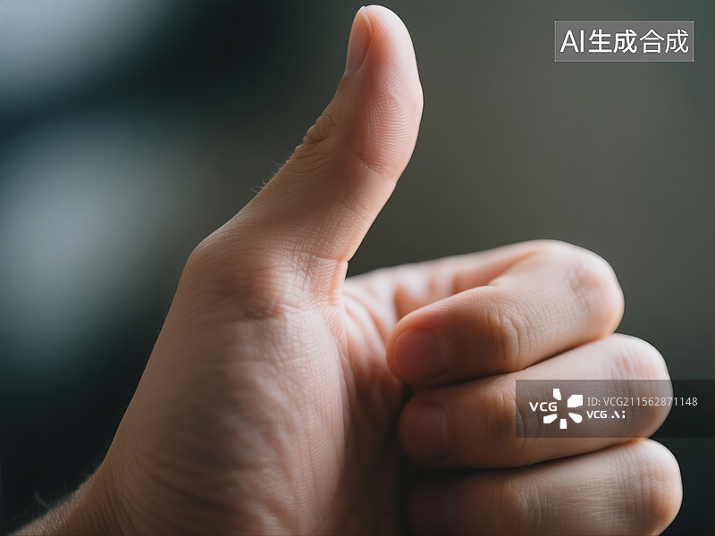 【AI数字艺术】竖起大拇指的手部特写图片素材