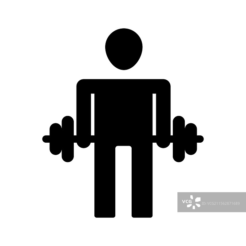 健身房的举重图标图片素材