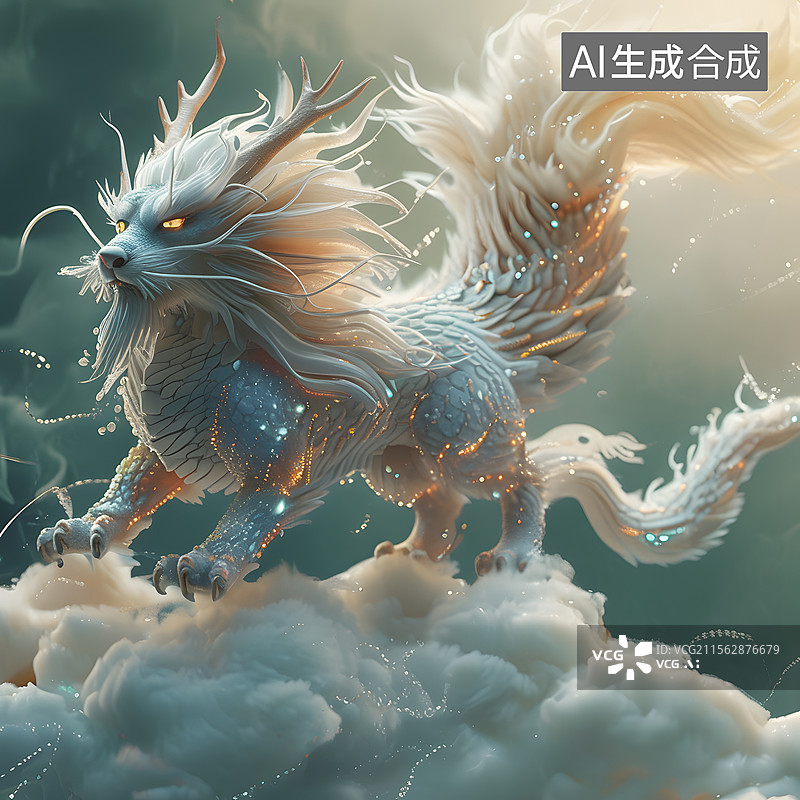 【AI数字艺术】神话动物上古神兽图片素材
