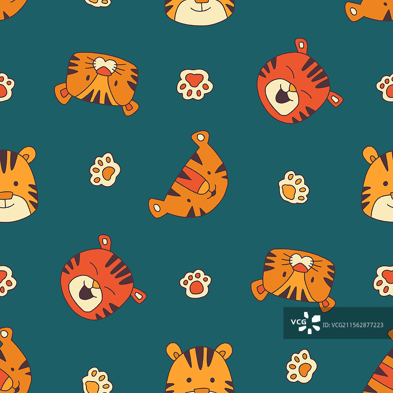 老虎爪子的无缝图案背景图片素材