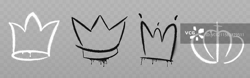 涂鸦草图王冠系列图片素材