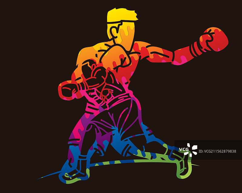 拳击运动，踢拳混合动作，泰拳图片素材