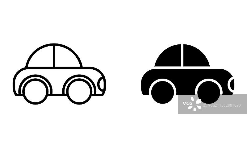 透明背景上的汽车图标图片素材