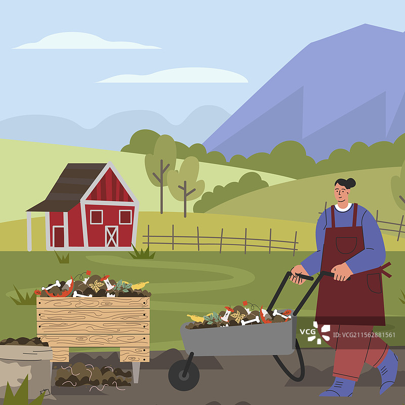 可持续农业与堆肥化图片素材