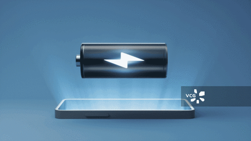 手机上的电池三维渲染图片素材