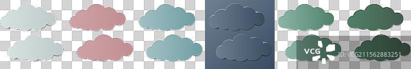 一组美学的粉彩色背景框架图片素材