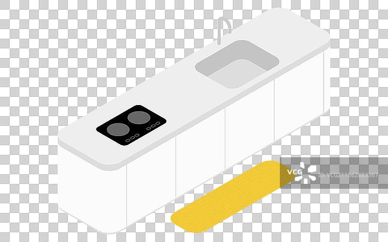 全电动岛式厨房配备感应炉图片素材