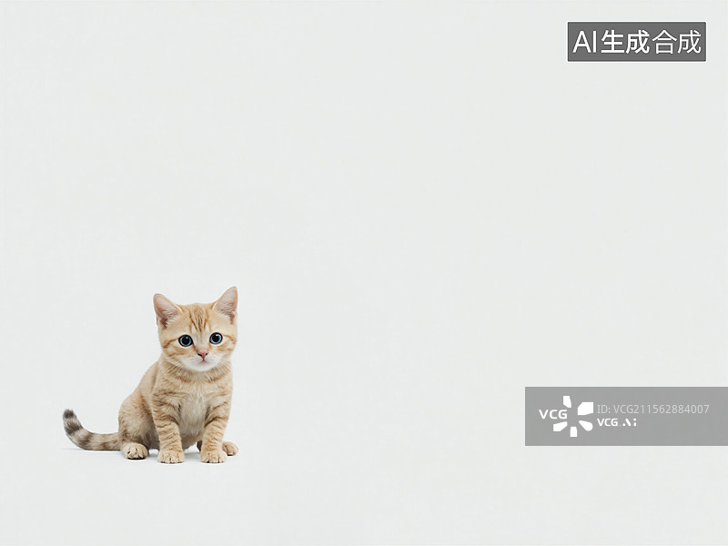 【AI数字艺术】小猫坐姿图片素材