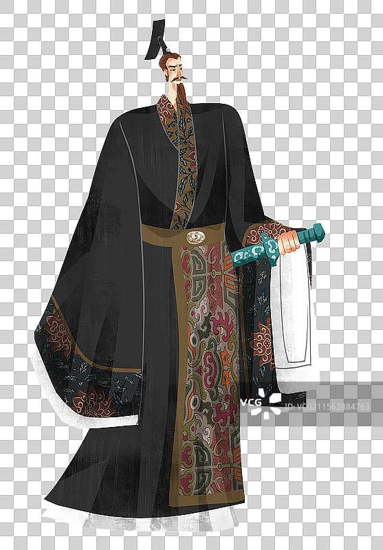 历史名人齐桓公插画元素图片素材