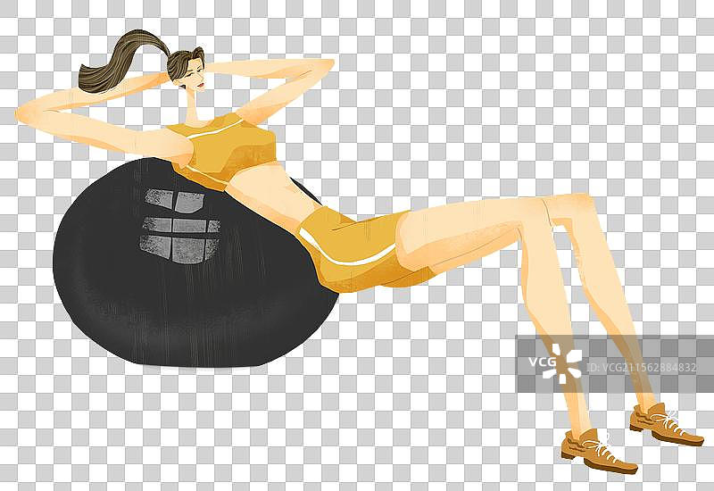 运动健身球插画元素图片素材
