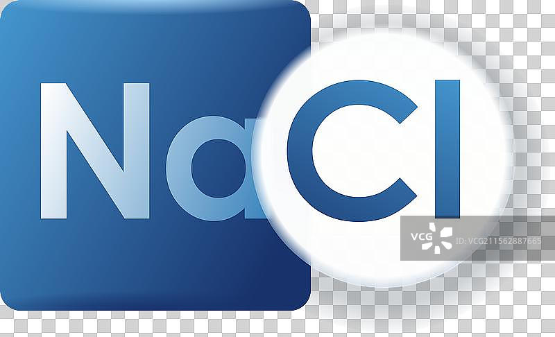 氯化钠 - NaCl 被称为盐图片素材
