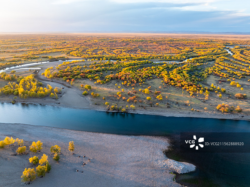 航拍内蒙古呼伦贝阿尔山尔黑山头风景区图片素材