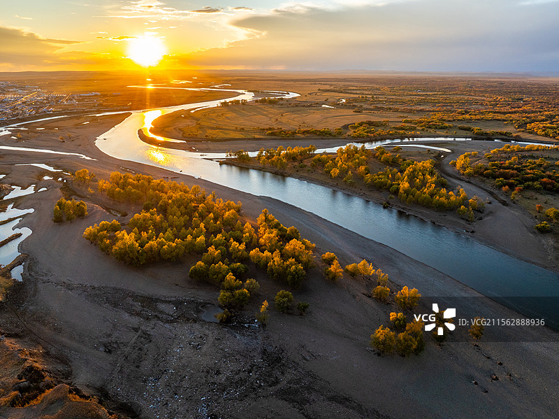 航拍内蒙古呼伦贝阿尔山尔黑山头风景区图片素材