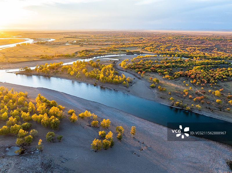 航拍内蒙古呼伦贝阿尔山尔黑山头风景区图片素材