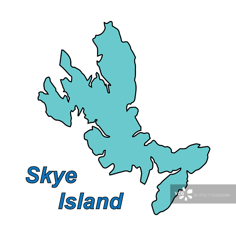 斯凯岛地图图片素材