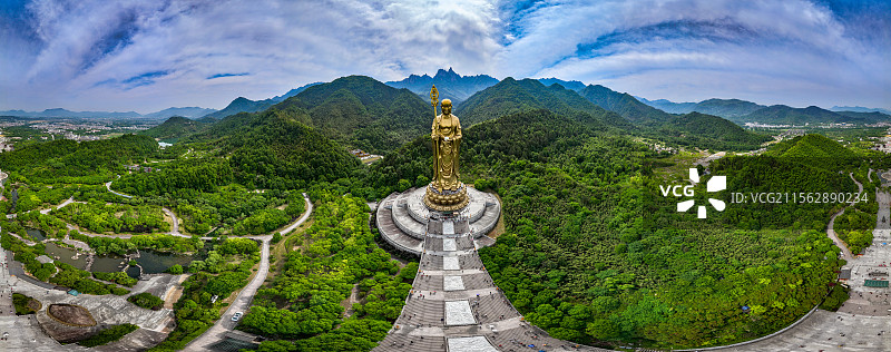 九华山大愿文化园全景+安徽省池州市青阳县九华山-大愿文化园图片素材