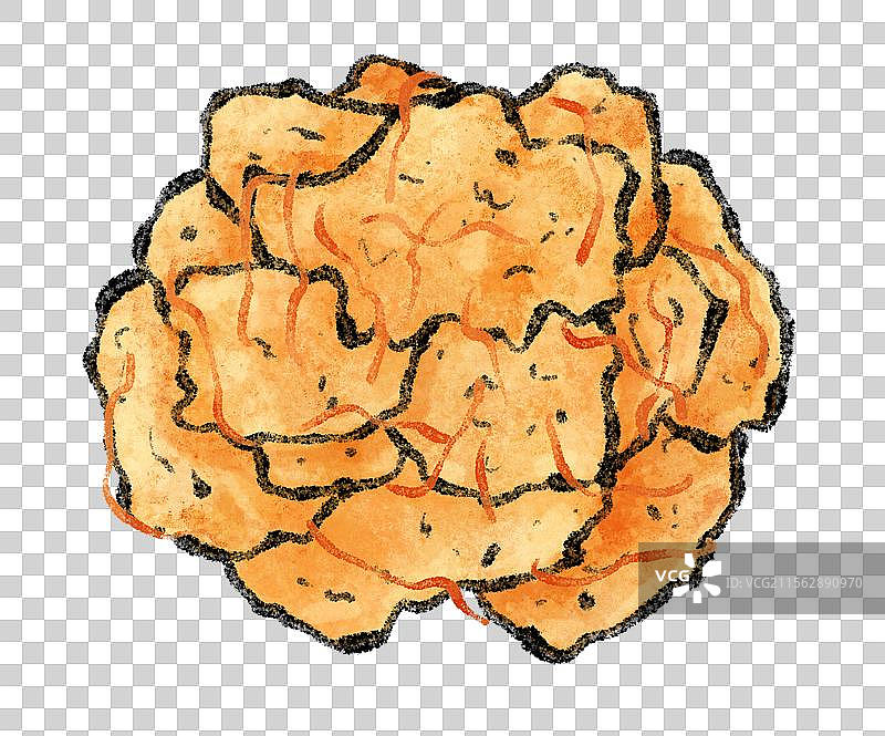 黑龙江哈尔滨美食国风插画-锅包肉图片素材