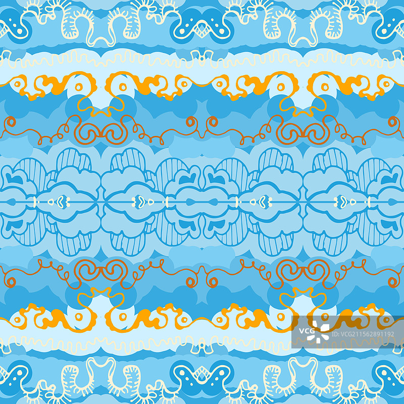 手绘涂鸦无缝图案，色彩丰富图片素材