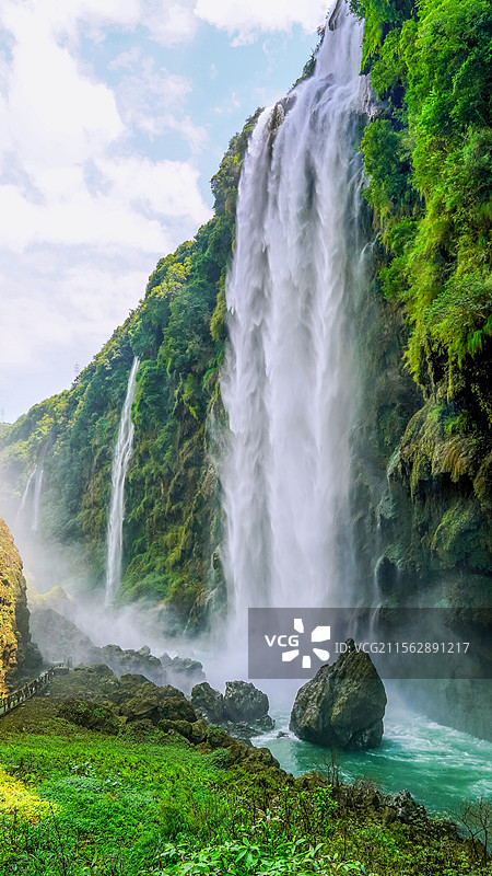 马岭河峡谷瀑布图片素材